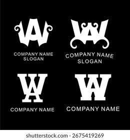 aw Vektor Logo Design für Ihr Unternehmen