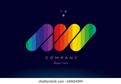 aw a w alphabet letter colorful creative colors text dots creative company logo vector icon design template