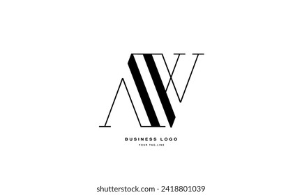 AW, WA, A, W, abstraktes Logo-Design