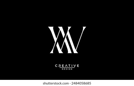 AW, WA, A, W, Letras Abstractas Logo Monograma