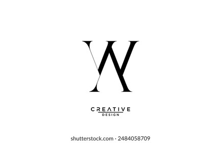 AW, WA, A, W, Abstrakte Buchstaben Logo Monogramm