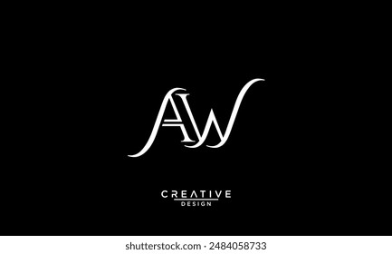 AW, WA, A, W, Letras Abstractas Logo Monograma