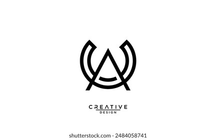 AW, WA, A, W, Letras Abstractas Logo Monograma