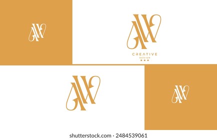 AW, WA, A, W, Abstract Letters Logo Monogram