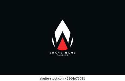 AW, WA, Abstract initial monogram letter alphabet logo design