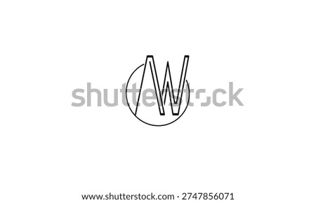 AW, WA ABSTRACT LETTER LOGO MONOGRAM