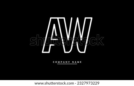 AW, WA Abstract Letters Logo Monogram
