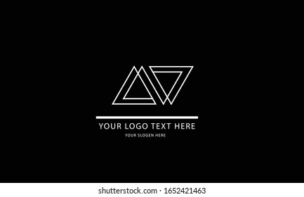 AW WA abstract vector logo monogram temp,ate