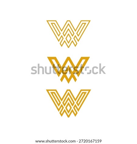 AW or WA Initial Monogram Logo Variations