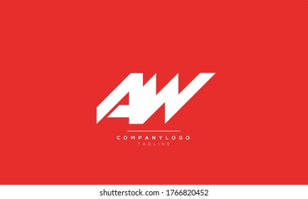 AW WA initials logo design