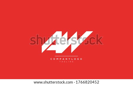 AW WA initials logo design