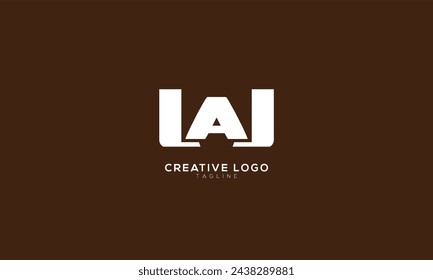 AW WA LAJ Abstracto inicial monograma letra alfabeto logo diseño