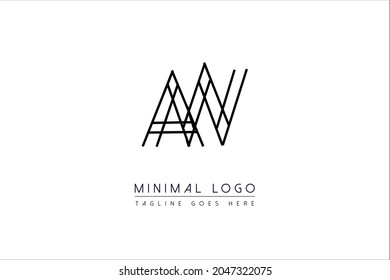 AW OR WA Letter Logo Design. Creative Modern A L Letters icon vector Illustration