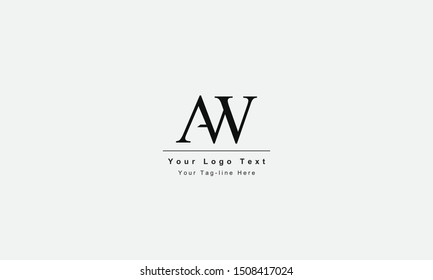 AW or WA letter logo. Unique attractive creative modern initial AW WA A W initial based letter icon logo