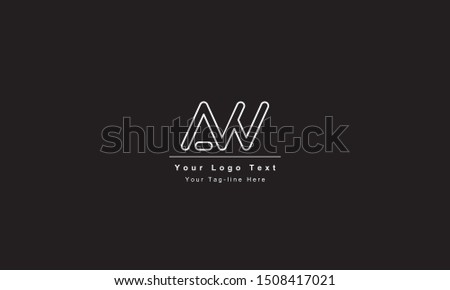 AW or WA letter logo. Unique attractive creative modern initial AW WA A W initial based letter icon logo