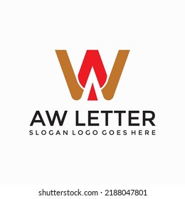 AW WA letter logo vector image