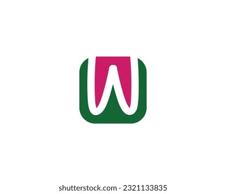 Plantilla de vector de diseño de logotipo AW WA