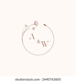 AW wedding monogram logo designideas as inspiration