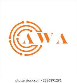 AWA letter design. AWA letter technology logo design on white background. AWA Monogram logo design for entrepreneur and business.