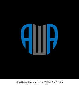 AWA letter logo creative design. AWA unique design.
