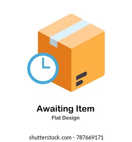 Awaiting Item Flat Illustration