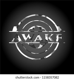 Awake on grey camouflaged pattern