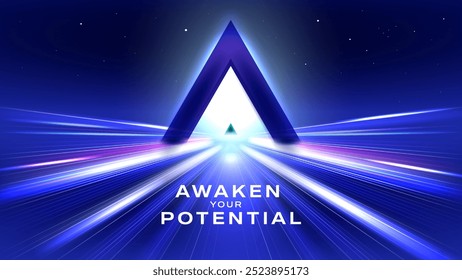 Awaken Your Potential A High-Quality Technology Background for Events, Seminars, and Workshops – Vector Design