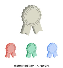 Award - 3d isometric vector icons. Illustrations isolated for graphic and web design.