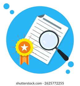 Premio o concepto de documento de logro. Mejor documento para diploma o grado.