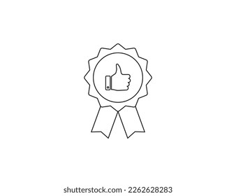 Valoración del premio. Sube el icono. Ilustración vectorial.