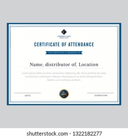 Award Attendance Certificate