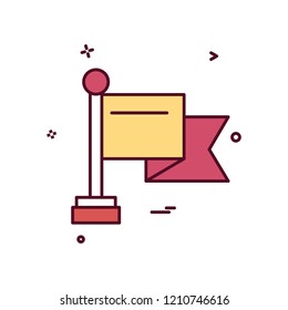 Award badge champion flag icon vector design