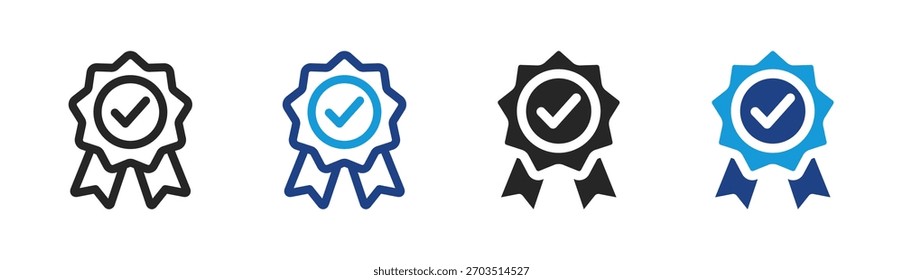 Award Badge icon set multiple style collection