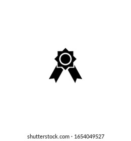 award badge icon. simple, flat, black.