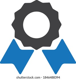 award badge icon vector isolate 
