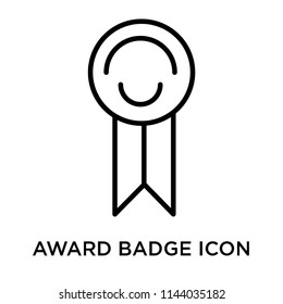 Award badge icon vector isolated on white background for your web and mobile app design, Award badge logo concept
