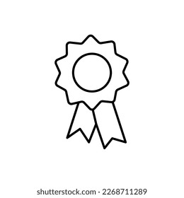 Award badge line icon design clipart vector isolated illustration
