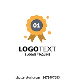 Award, Badge, Quality, Canada Business Logo Template. Flat Color
