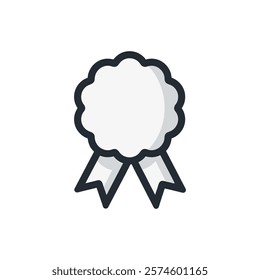Award badge ribbon icon design achievement success