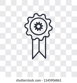 Award badge vector icon isolated on transparent background, Award badge logo concept