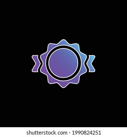 Icono de vector de gradiente azul de forma de correa de premio