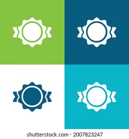 Forma de la correa de asignación Plano cuatro colores conjunto de iconos mínimo