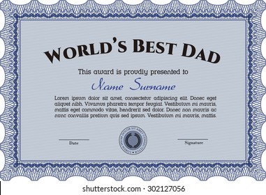 Award Best Dad World Customizable Easy Stock Vector (Royalty Free ...