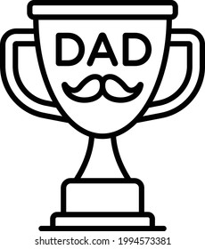 Award for Big Dad Concept, Champion Daddy Vector Icon Design, Happy Fathers Day Symbol, Dads Gift Elements Sign, Parents Day Stock illustration