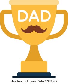 Award for Big Dad Concept, Champion Daddy Vector Icon Design, Happy Fathers Day Symbol, Dads Gift Elements Sign, Parents Day Stock illustration