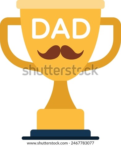 Award for Big Dad Concept, Champion Daddy Vector Icon Design, Happy Fathers Day Symbol, Dads Gift Elements Sign, Parents Day Stock illustration