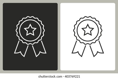 Award   -  black and white icons. Vector illustration. 