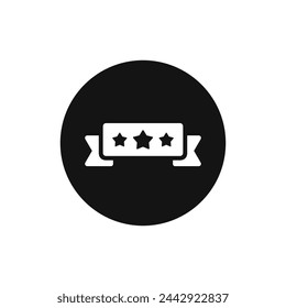 Award black and white vector icon