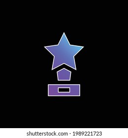 Icono de vector de gradiente azul