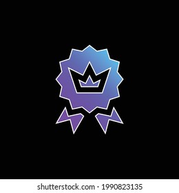 Award blue gradient vector icon